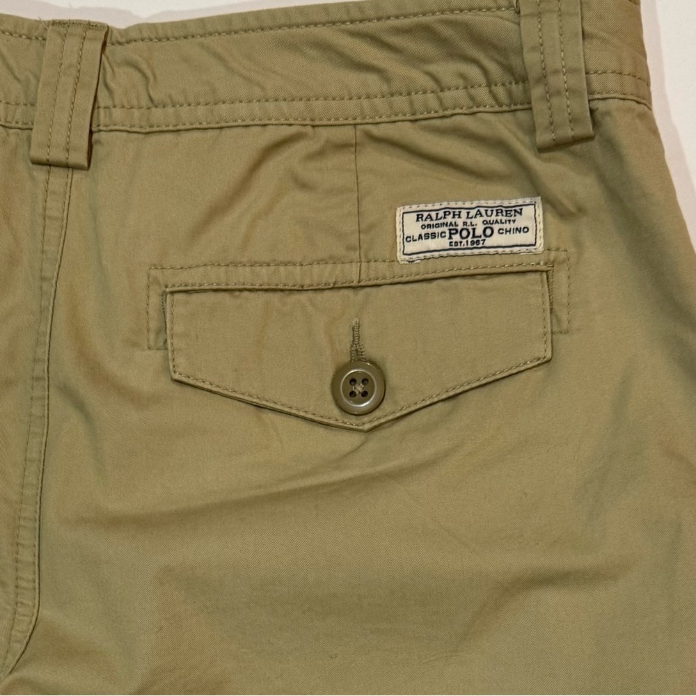 Ralph Lauren Boys Cargo Shorts Khaki Tan Cotton Pockets Size 20 - Picture 4 of 7